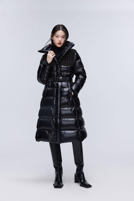 Elevate your urban commute with the Women's Premium Puffer Goose Down Jacket. Featuring low-saturation colour and artful pleats, this jacket exudes quiet luxury, blending simplicity with sophistication for a refined, yet understated look.