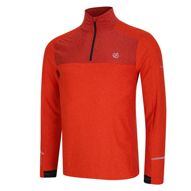91% Polyester, 9% Elastaan. Stof: Q-Wic. Ontwerp: Contrast, Verweerd, Embleem. Zakken: Klein sleutelzakje. Sluiting: Halve Rits, Pull Over. Mouwtype: Met lange mouwen. Halslijn: Staande Kraag. Stoftechnologie: Biomotion Reflecterende Technologie, Vect Cool. Lichtgewicht, duimlussen. XS: 36 in. S, L: 38 in. XL: 44 in. XXL: 47 in. 3XL: 50 in. 4XL: 54 in. 5XL: 57 in.