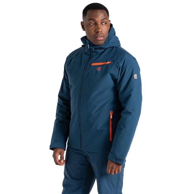 Lining: Recycled Polyester. Fabric: Stretch. Design: Contrast, Logo. Fabric Technology: ARED 30/30, Breathable, Durable, PFC Free, PFOA Free, PFOS Free, Showerproof, Water Repellent, Waterproof. Cuff: Adjustable, Touch Fastening Tab. High Warmth, Padded, Scrim Back Panel, Taped Seams. Neckline: Hooded. Sleeve-Type: Long-Sleeved. Hood Features: Concealed Toggle Adjuster, Grown On Hood, Technical. Pockets: 1 Chest Pocket, 2 Lower Pockets, Ski Pass Pocket, Zip. Fastening: Full Zip. 30000g/m²/24hrs. Waterproof Rating: 30000mm. Hem: Adjustable. Sustainability: Made from Recycled Materials. L: 42 in. 5XL: 57 in.
