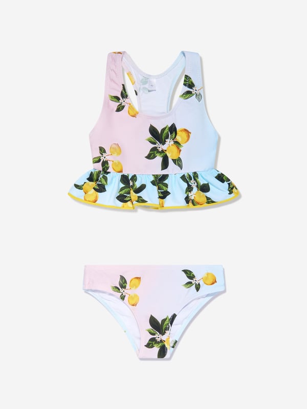 Introducing the 'Girls Ira Lemon Print Bikini' in Multicolour ‚Äì this season's must-have from Nessi Byrd. Perfectly designed for girls who make a splash at Swim. Let's dive into its enticing features: Vibrant Print: The delightful lemon print emanates a lively feel, making every Swim occasion a stylish affair. Luxurious Comfort: Crafted with superior quality fabric for your girl's utmost comfort, ensuring smooth sailing in every aquatic adventure. Wardrobe Revamp: Elevate your little one's swimwear collection with this playful bikini. Amplify the fun quotient with the charismatic 'Girls Ira Lemon Print Bikini' in Multicolour. Sparkle her Swim with Nessi Byrd's style!