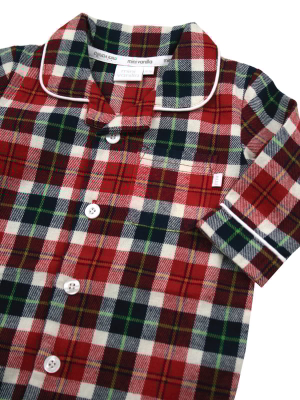 Baby Boys Christmas Check All-In-One Pyjamas
Ensure a sound night's sleep with our adorable Red Woven Tartan All-In-One Pyjamas, ideal for night-time wrigglers. The one-piece style keeps babies covered throughout the night, while super soft cotton is gentle on delicate skin.
It’s easy to create mini-me looks with our Christmas Check  range as coordinating styles are also available in our Adult, Family, Boys and Girls Ranges.
Features
All-over Tartan
Soft woven brushed cotton
Contrast piping detail
Classic collar
Long sleeves
Pocket to front
Popper leg opening for easy changing
Button front.