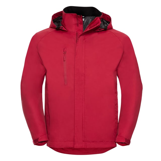 Shell: Nylon, PU-coating, Taslan. Voering: Gaas, Polyester. Ontwerp: Eenvoudig. 190gsm. Stoftechnologie: Ademend, Waterdicht. Toegang voor decoratie, Gearticuleerde elleboog, Toegang voor oortelefoon, Zachte aanraking, Getapete naden. Manchet: Verstelbaar, met treksluiting. Halslijn: Kapitein. Mouwtype: Raglan met lange mouwen, Raglan met lange mouwen. Kap Kenmerken: 3-delig, Verborgen. Zakken: 1 binnenzak, 2 zijzakken, 1 borstzak, rits. Sluiting: dubbele stormflap, omgekeerde ritssluiting, drukknoopsluiting. 2000g/m²/24 uur. Waterdichtheid: 2000mm. Zoom: Trekkoord, Drop Hem. Duurzaamheid: Amfori, Better Cotton Initiative, BSCI, Fair Labor Association, Oeko-Tex Standaard 100 gecertificeerd.