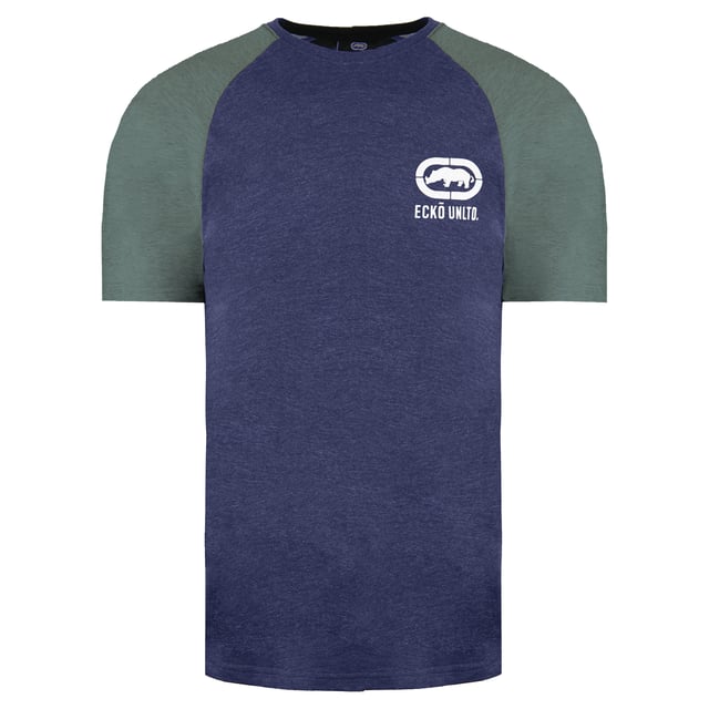Ecko Unltd. Shrt Slve Crew Neck Navy Green Men Shadow Camiseta EFM04800 Navy Marl
