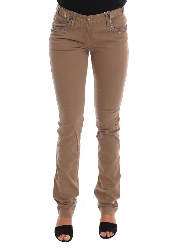 Precioso a estrenar con etiquetas.
  Vaqueros CoSTUME NATIONAL C'N'C 100% autenticos.
  Estilo de corte super ajustado.
  Color beige.
  Confeccionado con un 97 % de algodon y un 3 % de elastano.
  Cremallera y bragueta con boton.
  Detalles del logotipo.
