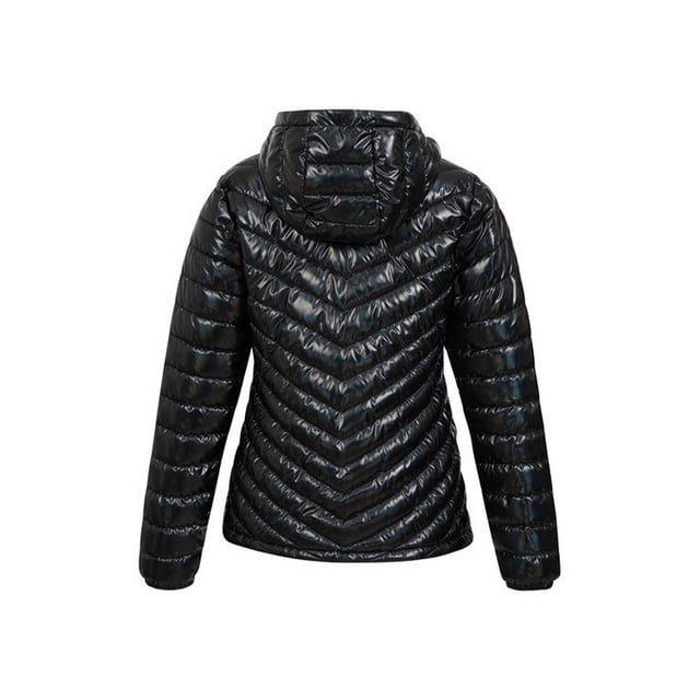 Outer Materials: 100% Nylon. Lining Material: 100% Nylon. Filling Material: 100% Polyester. Fabric: Microfibre. Design: Logo, Quilted. Fabric Technology: DWR Finish, Lightweight. Insulated. Cuff: Elasticated. Neckline: Hooded. Sleeve-Type: Long-Sleeved. Hood Features: Elasticated, Grown On Hood. Pockets: 2 Front Pockets. Fastening: Full Zip.