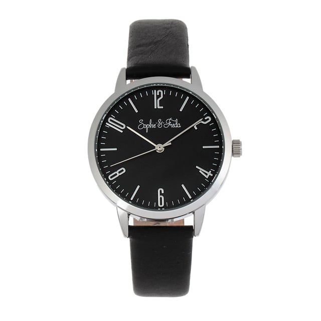 Polished Alloy CaseÂ ; Quartz MovementÂ ; Non-Glare Scratch-Resistant Mineral CrystalÂ ; Logo Engraved Stainless Steel Caseback; Genuine Leather Strap; Logo-Engraved Stainless-Steel Clasp; 36mm Case DiameterÂ ; 3ATM Water Resistance;