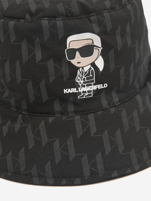 KARL LAGERFELD KIDS - Teen Black Karl Iconik Bucket Hat | Childrensalon