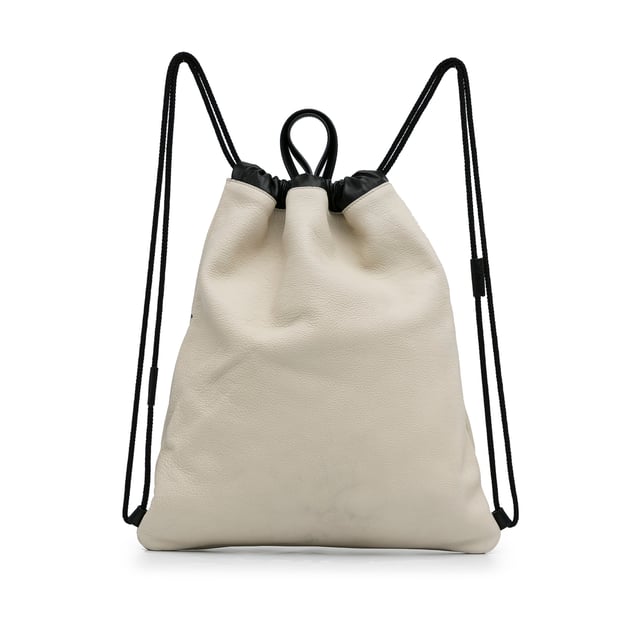 Vintage Gucci Coco Capitan Logo Drawstring Backpack White