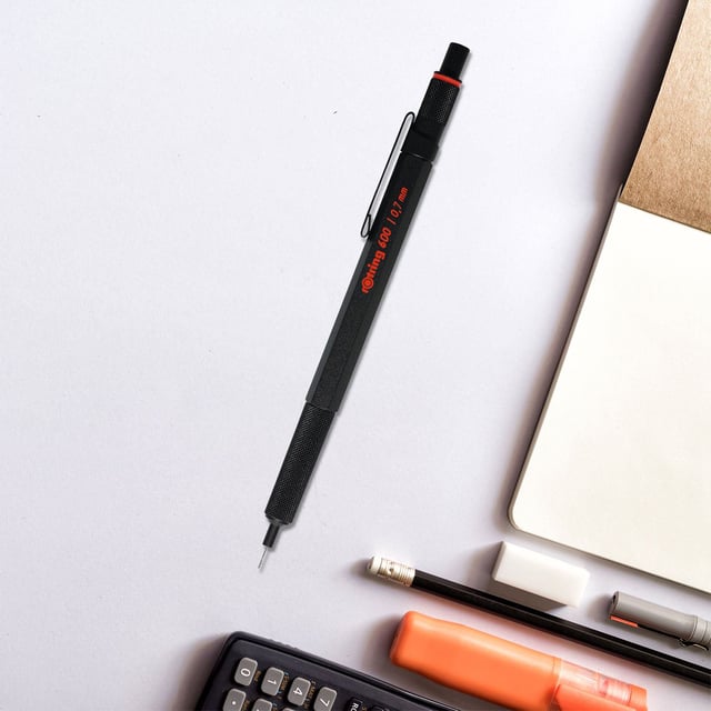 Rotring 600 Mechanical Pencil Black Barrel 0.7mm For School