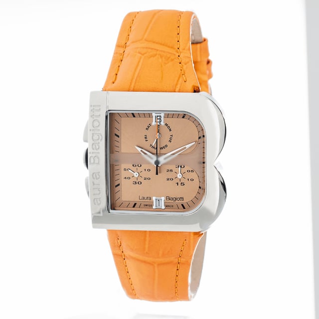 Laura Biagiotti LB0002L-NA - Damenuhr Quarz aus Edelstahl• Material: Edelstahl• Glas: Mineral• Armband: Leder• Farbe: Silber• Wasserbeständigkeit: 0 m (0 ATM)• Gehäusegröße: 33 mm