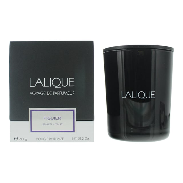 Lalique Figuier Amalfi candle is a premium candle from Lalique's "Voyage de Parfumeur" collection. The fragrance, which is suitable for any room in the house, contains notes of Fig Tree and Juicy Fruits, which give a gorgeous scent that was inspired by the Amalfi coast in Italy.