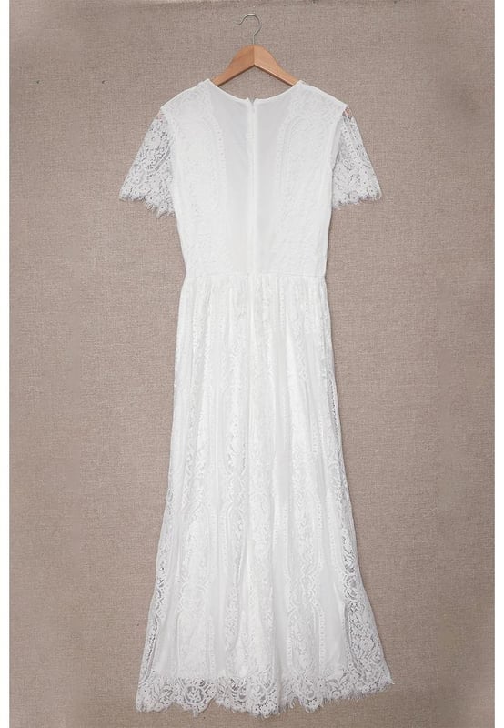 Stunning Blue Fill Your Heart Lace Maxi Dress
  Beautiful lace design
  Maxi length for a sophisticated look
  Fitted silhouette for a flattering fit
  Strategic seaming
  Eye-catching blue color
  Made with Quality materials
  Comfortable and durable
  Perfect for special occasions or formal events
  Embrace timeless elegance
