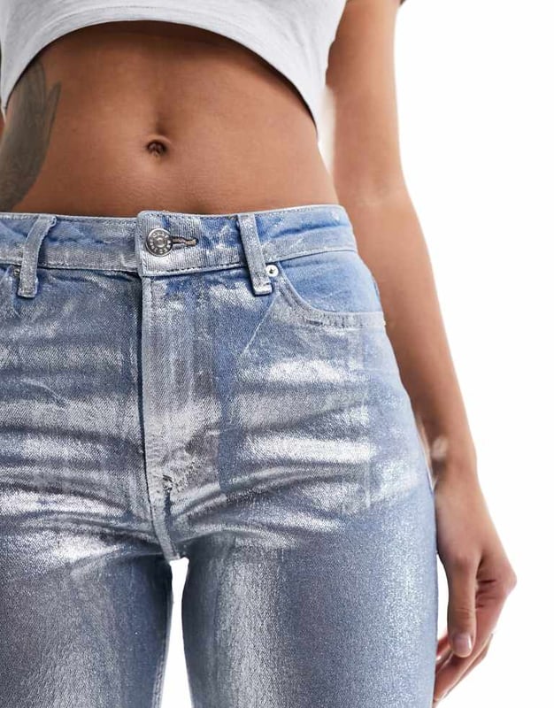 Jeans by Only Denim that does the talking Straight fit High rise Belt loops Five pocketsSold By: Asos