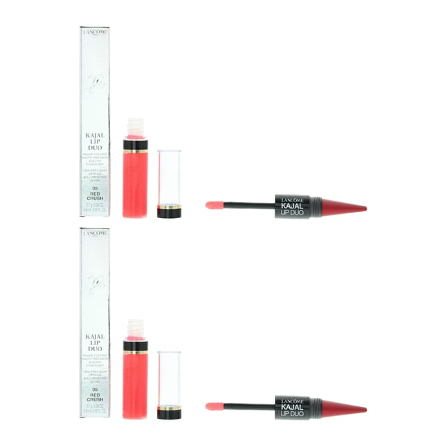The Lancôme Lip Duo Lip Color is the ideal 2-in-1 for the lips. The duo contains a high precision lipstick at one end and an illuminating lip gloss at the other. Each can be worn individually, or they can be combined to give a super strong and eye catching look.