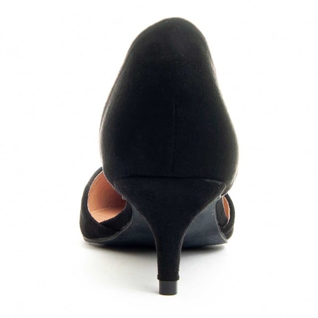 Dames hoge hakken. Comfortabele pasvorm. Gevoerde inlegzool. Antislip zool. Versterkte stiksels. Gemaakt door andere merken voor ons merk. Bij benadering: 5 cm hak.