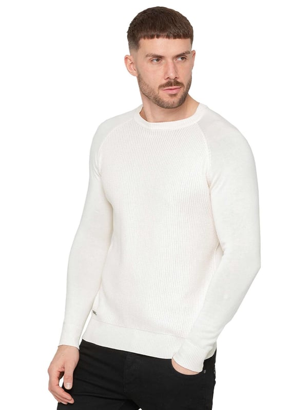 Jumper Sweater Men's White Jumper Designer Enzo Milano Mens