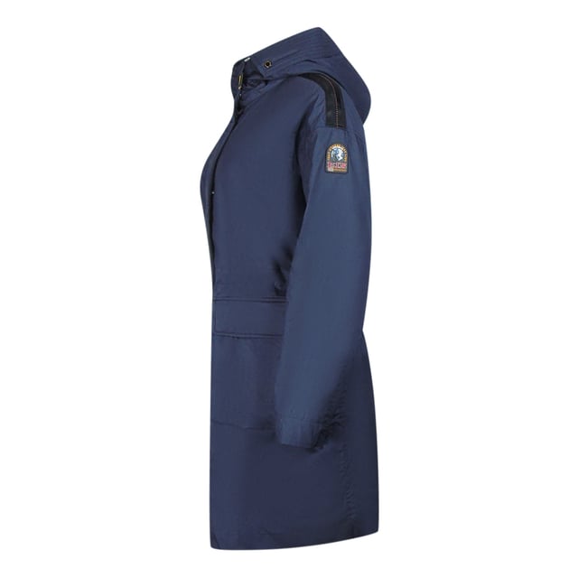 Parajumpers Chaqueta Azul, Dos Bolsillos Delanteros, Regular Fit, Cierre Con Cremallera, Azul Marino, Chaqueta Azul Marino, Chaqueta Larga Con Capucha