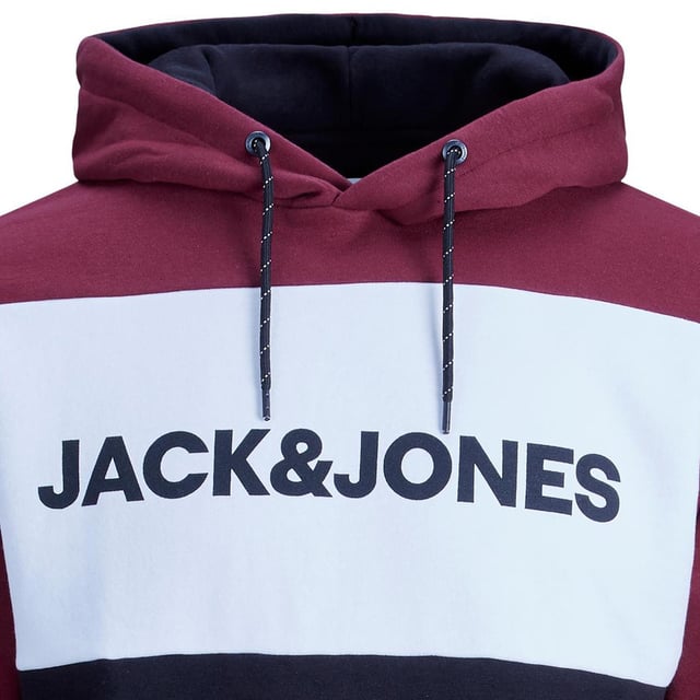 Jack & Jones Men's Pullover Sweatshirt Multipack, Hooded, Printed Logo