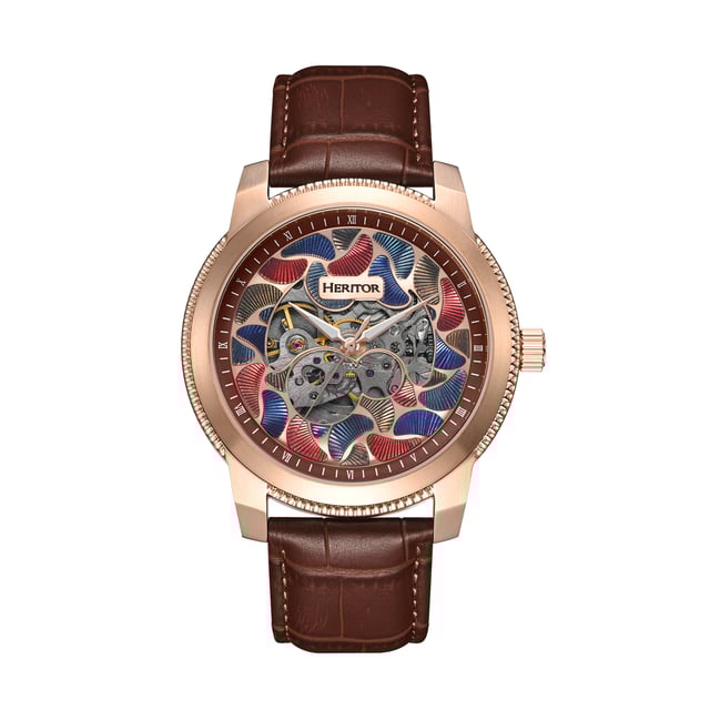 Stainless steel case, case size: 45.00mm, thickness 13.00mm, stainless steel case back with enamel color, Enamel dial, brass luminous hands, stainless steel with etching logo, genuine leather band with s.s buckle, with etching logo, band size:22.00mm to 20.00mm (buckle side), China auto Movement, 5 ATM water resistant.