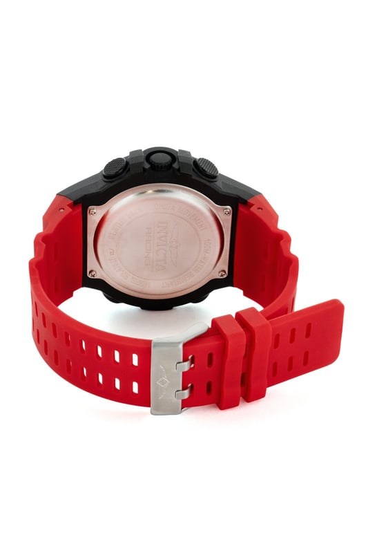 El Invicta 47528 tiene una caja de plastico de 52 millimetros con una esfera negro.
Esta modelo funciona con un movimiento de Cuarzo preciso.
Resistencia a la presión de aqua de 10 bares.
Este modelo es parte de la colección Invicta Racing Digital.

2 años de garantía Invicta.