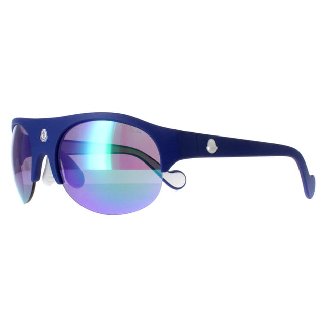 Moncler Semi Rimless Unisex Blue Green Mirror ML0050  Sunglasses feature a sleek, semi rimless design that exudes a sense of modern sophistication and timeless appeal. The lightweight acetate frame ensures a comfortable fit, while the premium lenses provide exceptional clarity and superb UV protection, safeguarding your eyes from harmful rays. Distinctive Moncler accents, such as the iconic logo engraved on the temples and meticulously designed hinges, highlight the brand's commitment to quality and detail.
