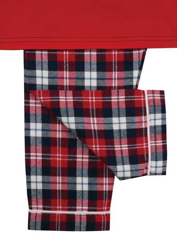 Panelled Top Vehicles Boys Pyjamas

Our pure-cotton pyjamas are a wonderful choice for little ones. The long-sleeved jersey top features panels in navy, blue and red  with vehicle embroideries on the centre panel, that won't fade! The woven red check bottoms are super soft with an elasticated waistband for a comfortable fit.

100% cotton
Machine Washable
Super soft luxury brushed cotton fabric
Vehicles Embroidery
Panelled Design
Classic Fit