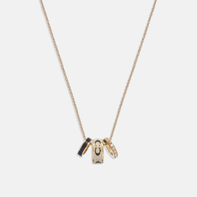 Kissing C Enamel Rondell Necklace