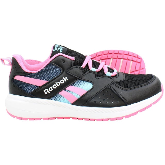 Brand new product in manufactured polybags 

Reebok Road Supreme Kids Black Trainers, designed to provide young athletes with the perfect blend of style, comfort, and performance. Crafted with the active lifestyle of children in mind, these trainers boast a sleek black design that effortlessly complements any outfit, whether it's for sports or casual wear. Here are some key features that make these trainers stand out:

 Durable Construction:  Built to withstand the rigors of active play, these trainers feature a durable construction that can endure the demands of daily wear and tear.

 Lightweight Design:  The lightweight design ensures that kids can move freely and comfortably without feeling weighed down, allowing for maximum agility and mobility during any activity.

 Cushioned Comfort:  Equipped with plush cushioning throughout the footbed and midsole, these trainers offer exceptional comfort and support with every step, reducing fatigue during extended wear.

 Secure Fit:  With a lace-up closure system, these trainers offer a secure and customizable fit, allowing kids to adjust the tightness to their preference for enhanced stability and support.