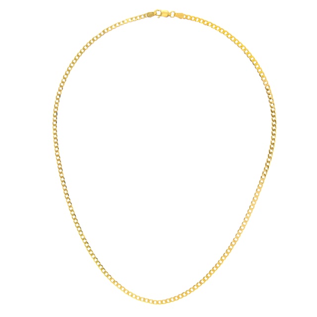 9K (375) geel goud: 6,6 gram; # Afmeting: 56 cm x 0,3 cm