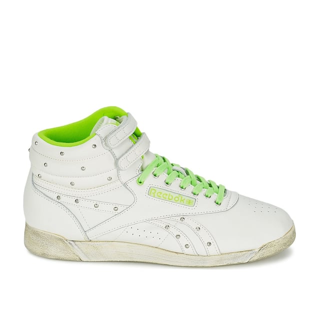 Reebok freestyle hi ladies trainers hotsell