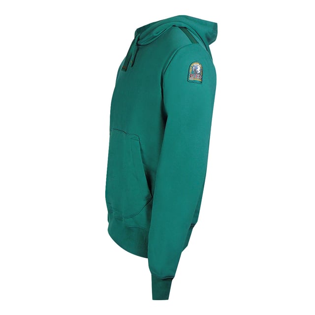Stay warm and stylish with this Parajumpers Hoodie. Featuring a contemporary design and the iconic Logo, this hoodie is sure to be a conversation starter. Show off your unique style!., Plain, Drawstring Adjustable Hood, 1 Large Kangaroo Pocket, 100% Cotton, Green Hoodie, Hooded Jumper