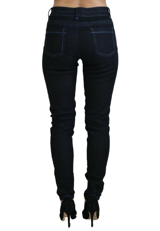 Dark Blue Low Waist Slim Fit Women Denim Jeans
  Brand new with tags
  100% Authentic ACHT Jeans
  Crafted from cotton
  Slim fit cut
  Zipper and button closure
  Logo details
  Material: Cotton