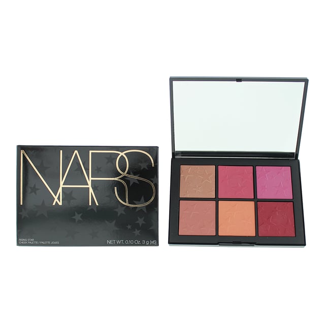 NARS Rising Star Cheek Palette has everything you will need in a handy holiday palette. Golden Age, Paramount and Premier to be applied to the apple of the cheeks. Limelight to sculpt hollows just under the cheek to give added dimensions. Guilty pleasure is a highlighter for above the cheek and for use on other high points. Famous to give that bright pink natural looking effect.