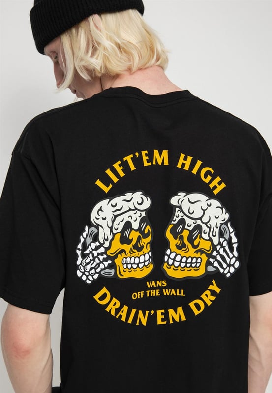 The Drain EM Dry Classic Fit T Shirt is a Short Sleeve T-shirt Made From Heavyweight 100% Carded Ring Spun Cotton With Left Chest and Back Skeleton Logo Graphics.