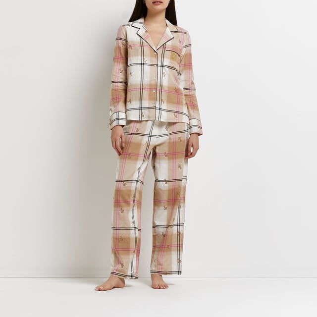 Gitaar patroon print 2 Stuk Womens Pyjama Set Met Zakken Dames Pjs