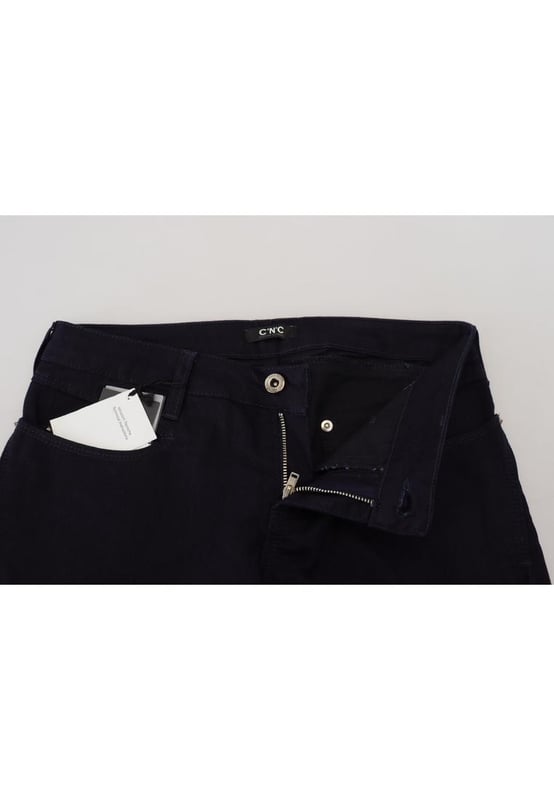 Marca: COSTUME NATIONAL  
Condición: Nuevo con etiquetas  
Estilo: Jeans ajustados  
Color: Negro  
Modelo: Pantalones de mezclilla de cintura baja  
Cierre: Cremallera  
Detalles del logo  
Material: 65% algodón 35% poliéster  
Género: Mujeres
