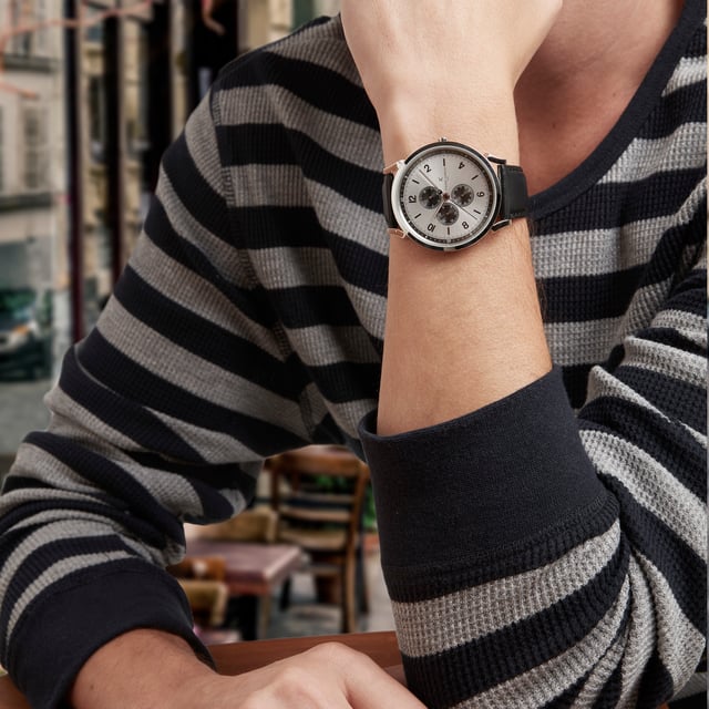 This Pierre Cardin Pigalle Nine Multi Dial Watch for Men is the perfect timepiece to wear or to gift. It's Silver 44 mm Round case combined with the comfortable Black Leather watch band will ensure you enjoy this stunning timepiece without any compromise. Operated by a high quality Quartz movement and water resistant to 3 bars, your watch will keep ticking. sport fashion design with simplicity, perfect for both indoor and outdoor activities -The watch has a calendar function: Day-Date, Luminous Hands, 24-hour Display High quality 21 cm length and  21 mm width Black Leather strap with a Buckle Case diameter: 44 mm,case thickness: 8.8 mm, case colour: Silver and dial colour: White