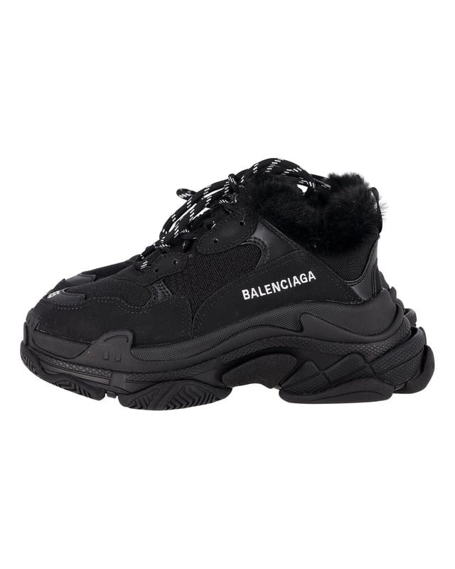 Balenciaga Triple S Sneakers in Black Polyester