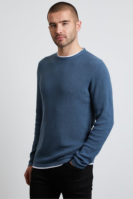 Mens mock discount t shirt jumper