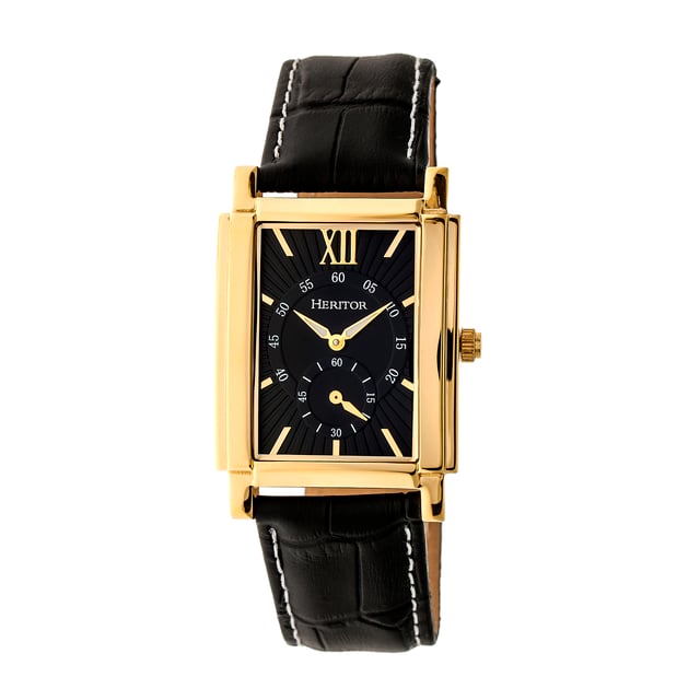 316L Surgical-Quality Stainless Steel Case; Jeweled Automatic Movement; Jewel Bearings: 17 Jewels; 42-Hour Power Reserve; Beats per Hour (BPH): 21600/Hour; Sapphire-Coated Mineral Crystal; Engraved Dial; Observation Caseback to View Movement; Genuine Leather Crocodile-Embossed Strap; Logo-Engraved Stainless Steel Clasp; Luminous Hands; Seconds Sub-Dial; 32mm Case Diameter; 5 ATM Water Resistance;