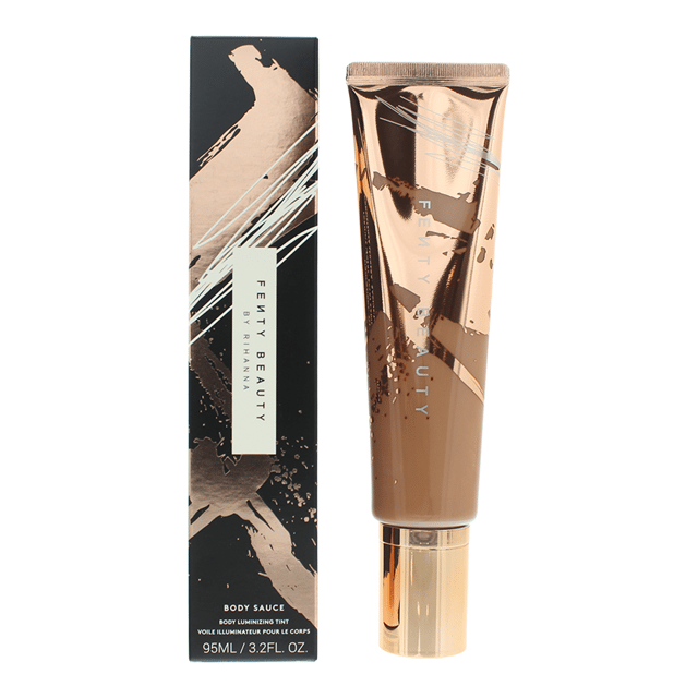Fenty Beauty Body Sauce is everyday, lightweight luminizing tint for your body. This gel-cream formula contains Babassu oil and Vitamin E, leaving healthy-looking, radiant skin.  Available in seven shade options to enhance your skin tone.