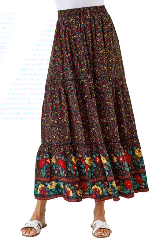 Lightweight boho 2025 maxi skirt