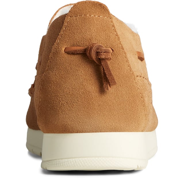 Our new indoor/outdoor shoe with water-resistant suede uppers is destined to become your seasonal favorite. Pairs well with almost anything, from pajama pants to chinos.