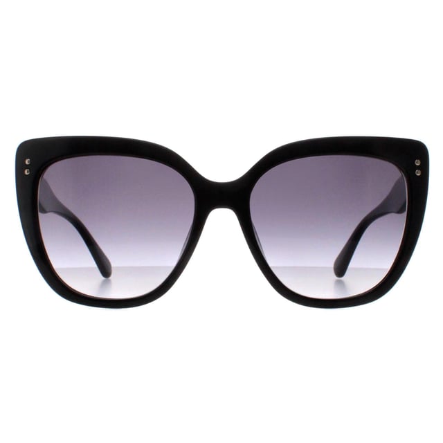 Kate Spade Cat Eye Womens Black Grey Gradient Kiyanna/S  Sunglasses are crafted from high-quality acetate for a blend of durability and lightweight comfort. The lenses offer superior UV protection, effectively shielding your eyes from harmful sun rays while providing sharp, clear vision.