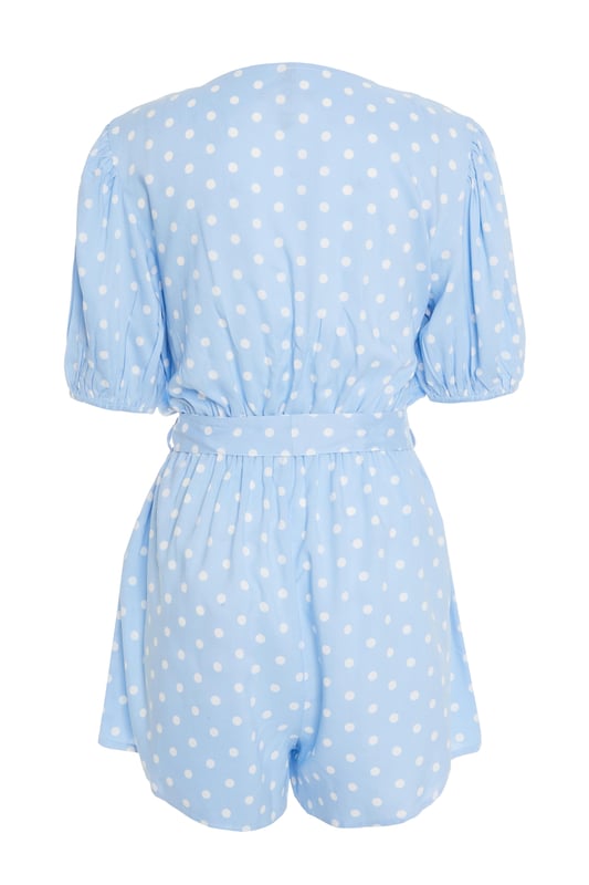 Halter-Neck Polka Dot Playsuit for Women