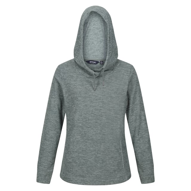 100% Polyester. Slouchy fleece sweater for weekend adventures. Made from soft touch fleece. Grown on hood with wrap around cowl neck construction. 2 lower pockets. 240Gsm.