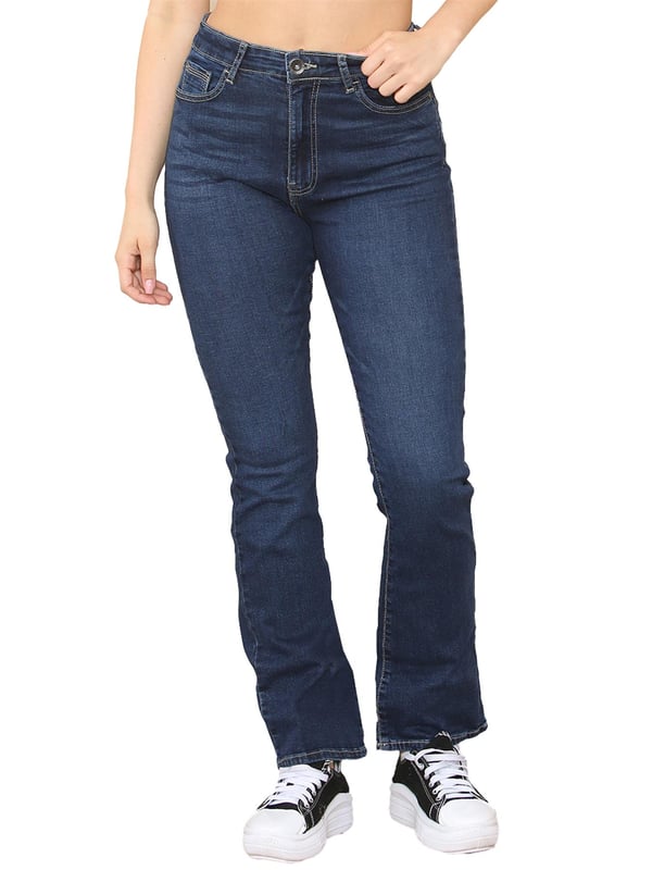 Enzo Womens Bootcut Denim Jeans. Regular Fit, Mid Rise Jeans. Zip Fly Fastening. 5-Pocket Design. Breathable and Comfortable. Can Be Worn for Any Occasion. All Seasonal.