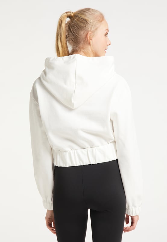 Mymo Kapuzenpullover Damen Wollweiß