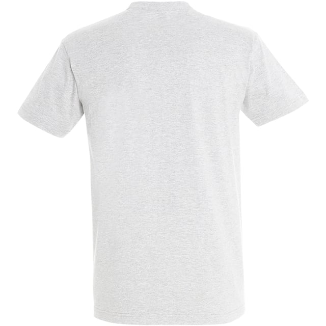 Geklebter Nacken. Gerippter Halsausschnitt. Schlauchförmiger Körper. Zwillingsnadel-Nähte. Stoffgewicht: 190 g/m². Material: 100% ringgesponnene, gekämmte Baumwolle. Brustumfang (Passform): XS(35/36), S(36/38), M(38/40), L(41/42), XL(43/44), XXL(45/47), 3XL(47/49), 4XL(50/52), 5XL(53/55).