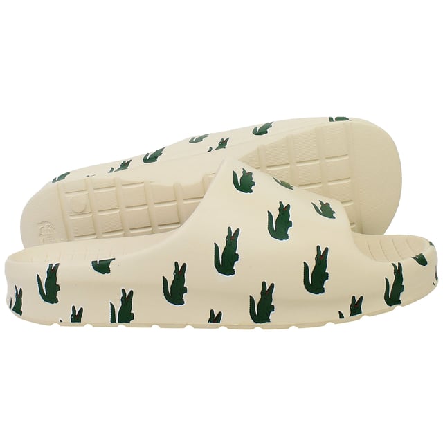 The Lacoste Serve Slide 2.0 223 3 SFA Women's Beige Sliders are a perfect blend of comfort, style, and practicality, making them ideal for casual wear, lounging, or poolside relaxation. With a neutral design and premium materials, these sliders are versatile for any laid-back occasion.
Â 
Key Features:
Ergonomic Footbed: 

Designed for all-day comfort and support, providing a snug and relaxed fit.


Durable Synthetic Strap: 

Features the iconic Lacoste crocodile logo embossed for a stylish, understated look.


Slip-On Design: 

Ensures easy on-and-off wear, ideal for leisure or quick outings.


Textured Rubber Outsole: 

Provides reliable grip and stability on wet and dry surfaces, ensuring safety in various settings.


Lightweight Build: 

Offers maximum comfort without added bulk, making them perfect for extended use.


Water-Resistant Materials: 

Well-suited for poolside or beach environments, withstanding water exposure without compromising durability.


Neutral Beige Colorway: 

A versatile and elegant shade that pairs seamlessly with casual or summer outfits.


Â 
The Lacoste Serve Slide 2.0 223 3 SFA Women's Beige Sliders are a stylish and functional choice for those seeking effortless comfort and modern design. Perfect for relaxing at home, poolside, or on vacation.